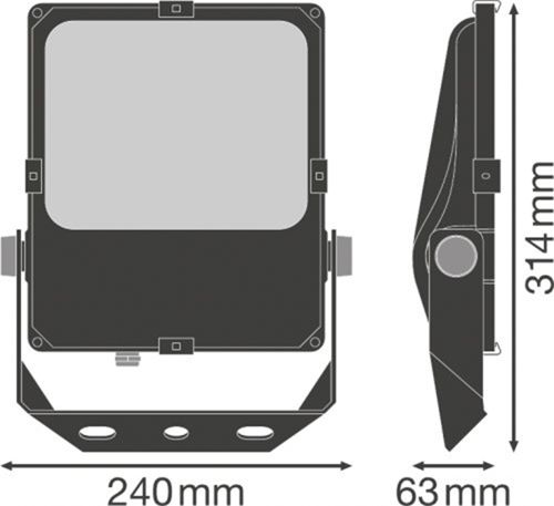 LED прожектор LEDVANCE FLOODLIGHT PERFORMANCE ASYM 55x110 50W 4000К IP66 Чорний