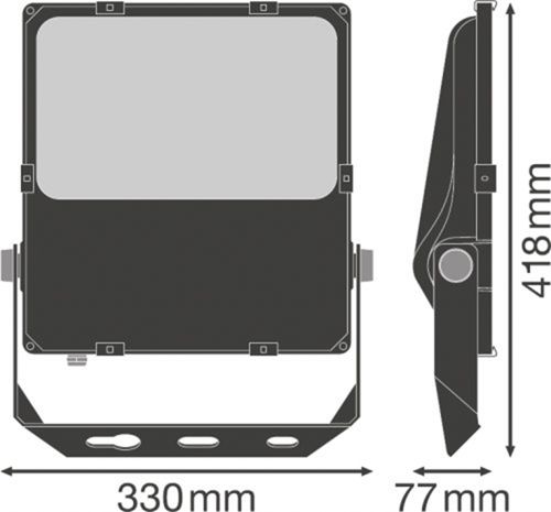 LED прожектор LEDVANCE асиметричний FLOODLIGHT PERFORMANCE ASYM 55x110 100W 4000K Чорний