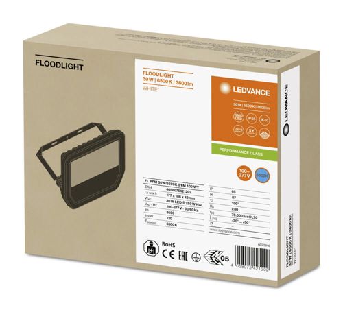 LED прожектор LEDVANCE FLOODLIGHT 30W 6500К IP65 Белый