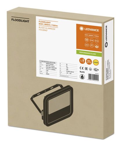 LED прожектор LEDVANCE FLOODLIGHT 65W 3000К IP65 Чорний