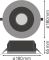 Світильник LEDVANCE DOWNLIGHT UGR19 DALI 14W 3000К IP54 Білий