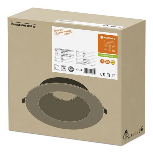 Світильник LEDVANCE DOWNLIGHT UGR19 DALI 21W 3000К IP54 Білий