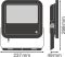 LED прожектор LEDVANCE FLOODLIGHT PHOTOCELL 65W 4000К IP65 Чорний