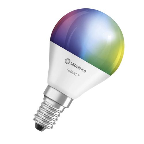Лампа LED OSRAM кулька з керуванням SMART WIFI P40 5W RGBW FR E14