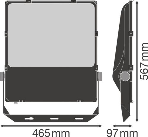 LED прожектор LEDVANCE FLOODLIGHT PERFORMANCE SYM 60 290W 3000К IP66 Чорний