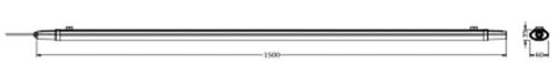 LED світильник LEDVANCE DP SLIMECO 1500 48W 4000K IP65 Сірий EUE