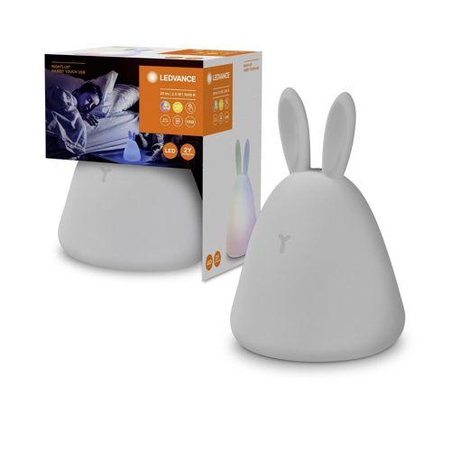 Світильник-нічник LEDVANCE Nightlux Touch 2,5W Rabbit + USB + RGBW