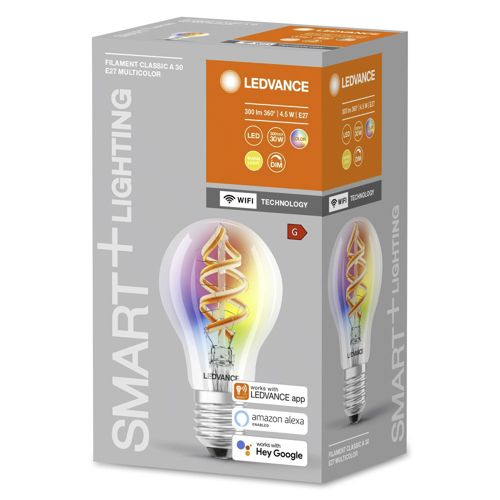 Лампа LED OSRAM філаментна SMT WFA 30D 4,5W 2700K 230V FIL RGBW E27