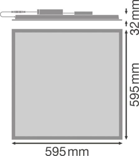 LED світильник вбудований LEDVANCE PANEL COMFORT 600P 36W 3000K 4000K U19 DALI VR