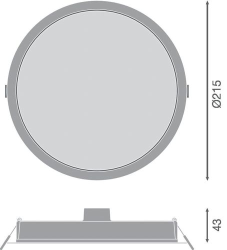 LED світильник LEDVANCE DL DN 215 30W 4000K IP44 Білий