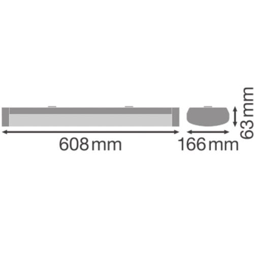 LED світильник LEDVANCE лінійний накладний LN SF 600P 18W 3000K Білий IP44 EM