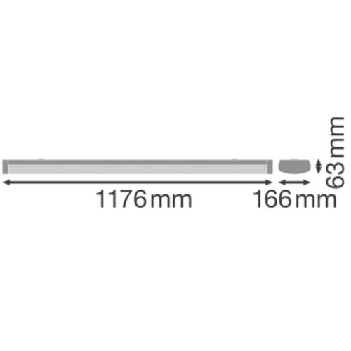 LED світильник LEDVANCE лінійний накладний LN SF 1200P 32W 3000K Білий IP44 EM