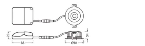 LED світильник LEDVANCE вбудований димований SP AIR FIXP 6W 2700К PS DIM IP65 Білий