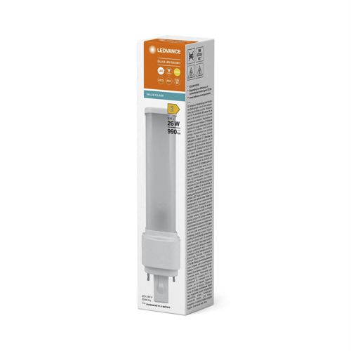 Лампа LEDVANCE DULUX D26 EM V 9W 3000K G24D-3