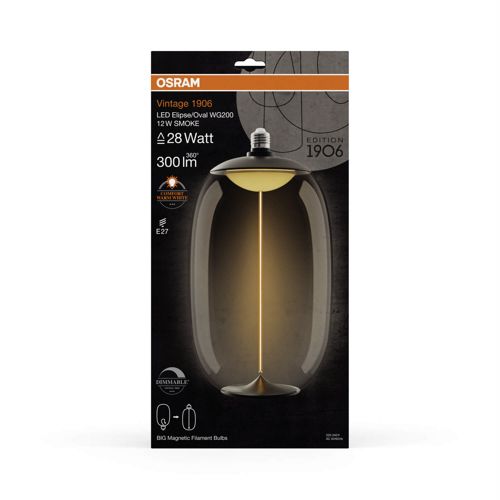 Лампа LED OSRAM філаментна 1906 LBELPOVD 12W 1800K SM MAG E27
