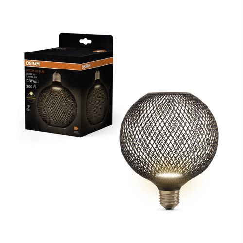Лампа LED OSRAM FLAT G125 BLACK 3,5W 2700K FR E27