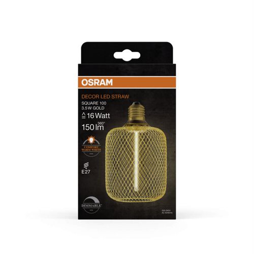 Лампа LED OSRAM DECO SQ100 GOLD DIM 3,5W 1800K FIL E27