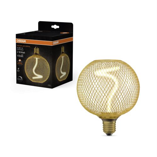 Лампа LED OSRAM DECO G125 GOLD DIM 3,5W 1800K S FIL E27