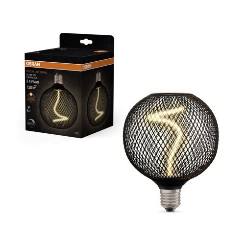 Лампа LED OSRAM DECO SPIRAL G125 BLACK DIM 3,5W 1800K FIL E27