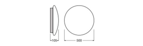 LED світильник LEDVANCE накладний SF CIRC 500 SEN V 42W 4000K IP44 PS