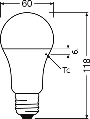 Лампа LEDVANCE груша CLAS A100 13W 6500K 230V E27