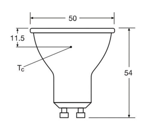 Лампа LEDVANCE рефлекторна PAR16 6,9W 4000K 230V GU10 10X1 скляна колба