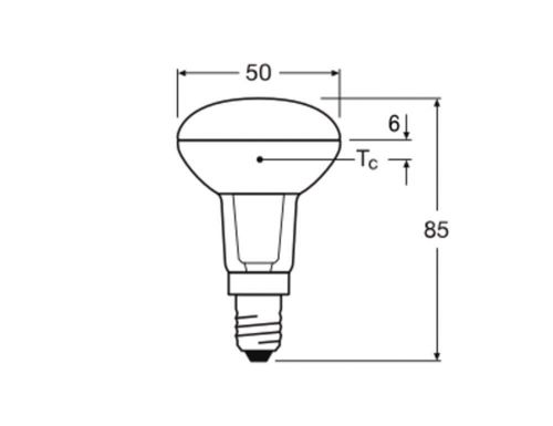 Лампа LEDVANCE рефлекторна R50 60 DIM 5,9W 2700K 230V GL E14 10X1