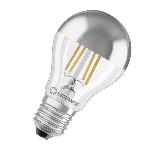 Лампа LED OSRAM філаментна зеркальна LPCLA50MIR S 6,5W 2700K 230V FIL E27 10X1 срібло