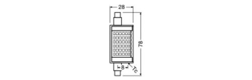 Лампа LED OSRAM замість лінійних галогеновихP LINE 78 100D 12W 2700K 230V R7S