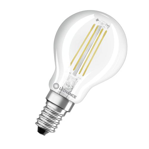Лампа LEDVANCE філаментна кулька CL P40 DIM 4.8W 2700K FIL CL E14 10х1