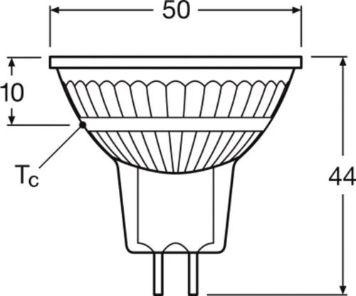 Лампа LED OSRAM з рефлектором MR16 3536 3.8W 2700K 12V GU5.3 P