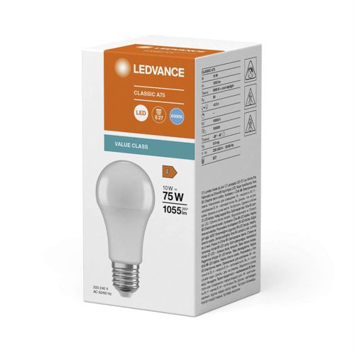 Лампа LEDVANCE груша CLAS A75 10W 6500K 230V E27