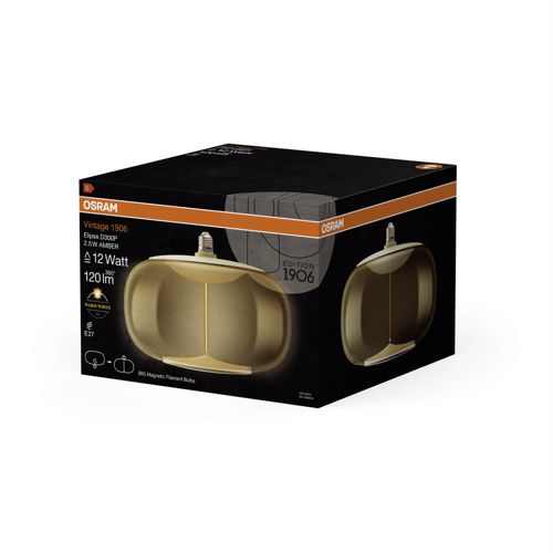 Лампа LED OSRAM філаментна 1906 LBELP 2,5W 2700K FIL AM MAG E27