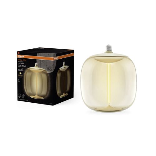 Лампа LED OSRAM філаментна 1906 LBOVL 3,4W 2700K FIL AM MAG E27