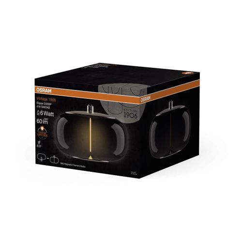 Лампа LED OSRAM філаментна 1906 LBELP 4W 1800K FIL SM MAG E27