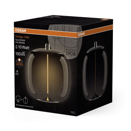 Лампа LED OSRAM філаментна 1906 LBOVL 4W 1800K FIL SM MAG E27