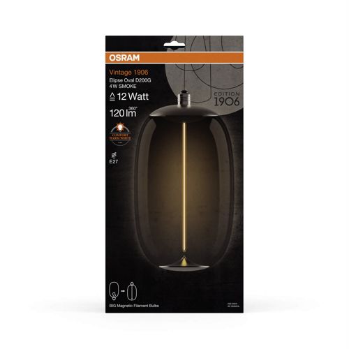 Лампа LED OSRAM філаментна 1906 LBELPOV 4W 1800K FIL SM MAG E27