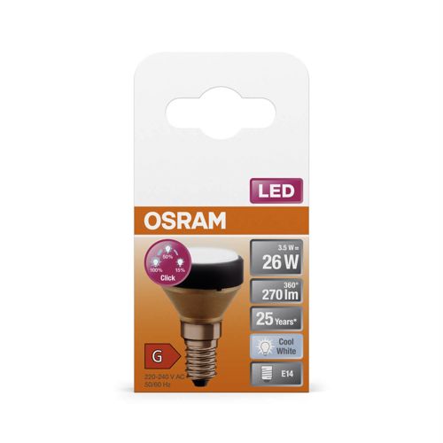 Лампа LED OSRAM FLAT 26 step 3 DIM 3,5W 4000K FR E14