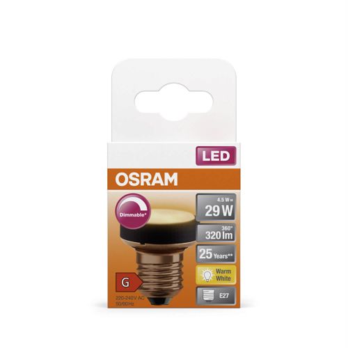 Лампа LED OSRAM FLAT 29 DIM 4,5W 2700K FR E27