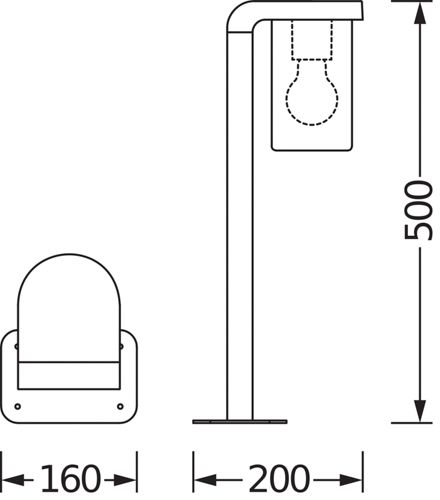 Опора OSRAM 50см E27 Endura Classic Cascade