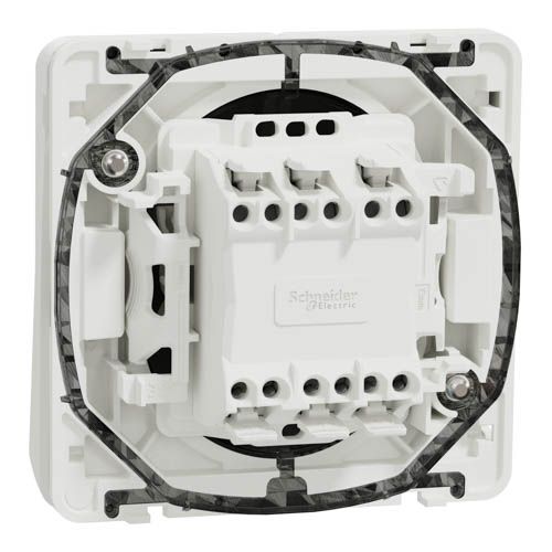 Перемикач освітлення двоклавішний Schneider Electric Mureva Styl білий IP55