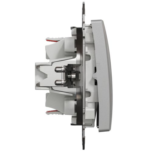 Перемикач освітлення двоклавішний Schneider Electric Sedna Design алюміній