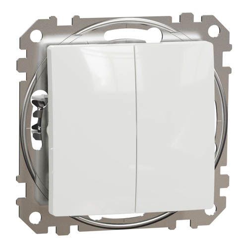 Перемикач освітлення двоклавішний Schneider Electric Sedna Design білий