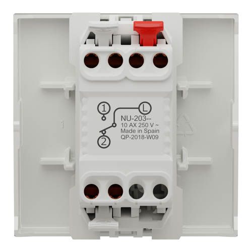 Перемикач освітлення одноклавішний Schneider Electric (2 модулі) 10А Unica New білий
