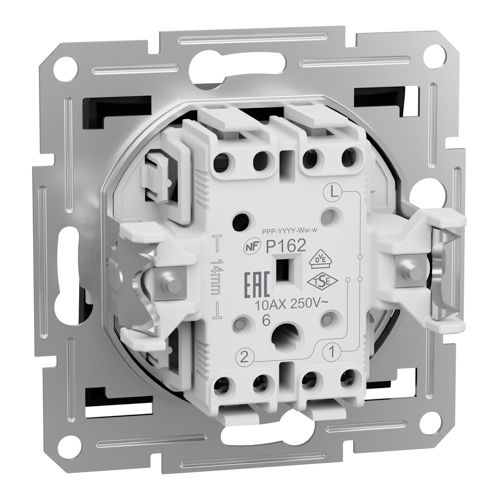 Перемикач освітлення одноклавішний Schneider Electric Asfora антрацит