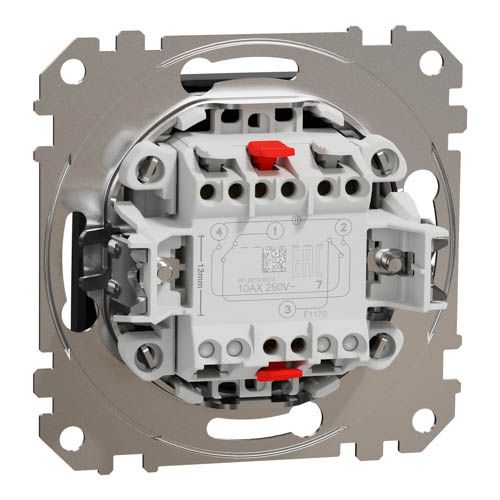 Перемикач освітлення проміжний одноклавішний Schneider Electric Sedna Design чорний