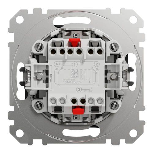Перемикач освітлення проміжний одноклавішний Schneider Electric з підсвіткою Sedna Design чорний