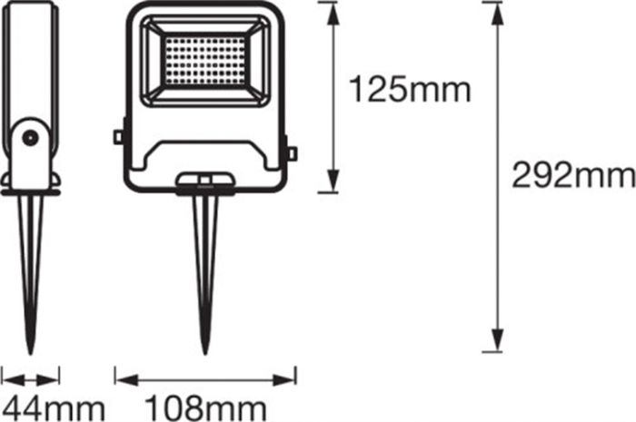 Прожектор грунтовий LEDVANCE 10W 3000K IP65 Endura Garden Flood Spike