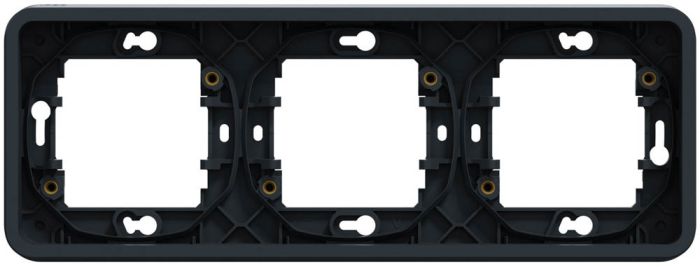 Рамка трипостова горизонтальна Schneider Electric Mureva Styl IP55 чорна