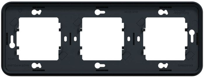 Рамка трипостова горизонтальна Schneider Electric Mureva Styl IP55 чорна